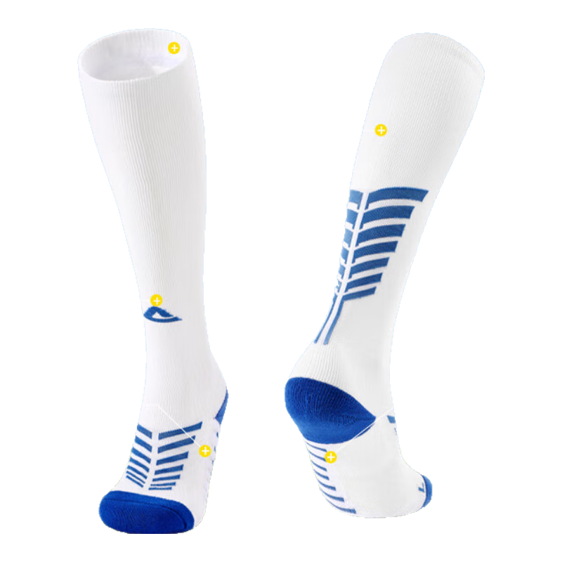 PEAK Children's Soccer Socks, Adult Thickened Quick-Drying High Tube Soccer Socks, Professional Training Compression Socks, Leg Protection Non-Slip Compression Socks
