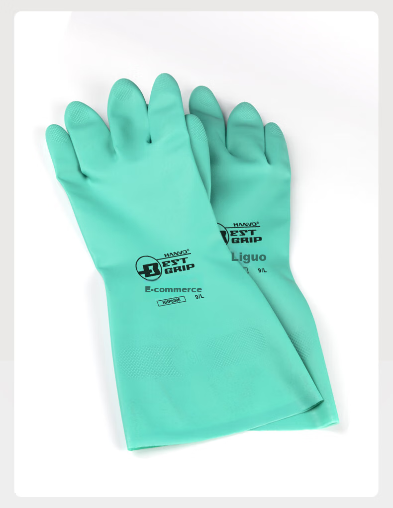 Henghui Nitrile Acid And Alkali Resistant Gloves, Thickened And Extended Waterproof And Oil-Resistant, Laboratory Chemical Protective Anti-Corrosion for Men And Wome 6