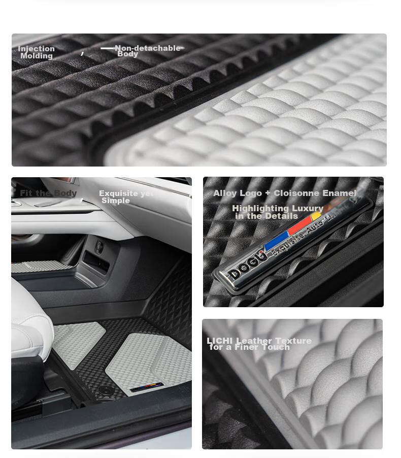 DOGU Xiaomi SU7 Full TPE Car Floor Mats + Plain Carpet Double-Layer Floor Mats Original Color Floor Mats [CCTV Exhibition] 4