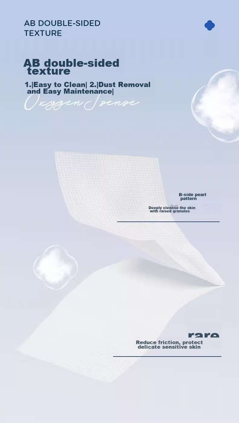 Grace All-Cotton Facial Cleansing Wipes, Pull-Out Disposable, Thickened Pearl Texture, Oxygenated Cleansing Cotton Soft Tissues, Thick And Soft Version, 1 Pack of 60 Pieces 8