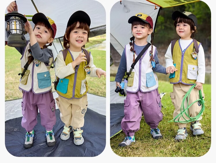 Dudujia Baby Vest Spring Style Trendy Boys' Waistcoat, Spring Fashion Children's Sleeveless Jacket, Stylish Girls' Clothing, Beige, Size 120 10