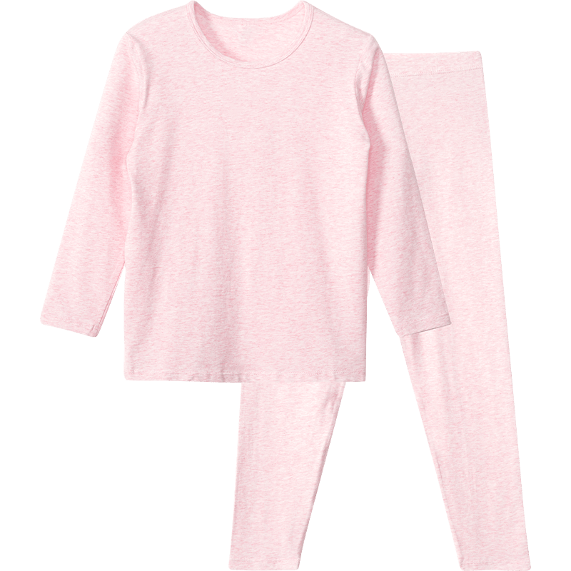 Jiusuiban Children's Thermal Underwear, Girls' Autumn And Winter Thin Base Layer Cotton Sweater Set, Big Kids' Autumn Clothes And Pants, Pajamas And Sleepwear
