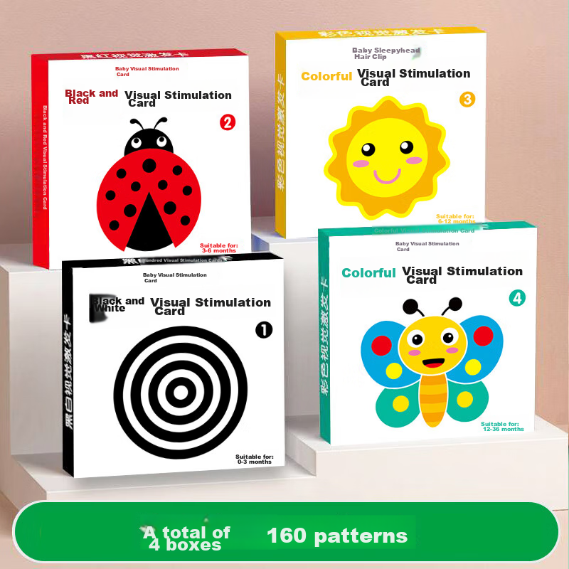 Mimeng Black And White Card for Infants 0-3 Months, Newborn Visual Stimulation Cards, Complete Set of Colorful Cards, Toys for Newborns, Gift