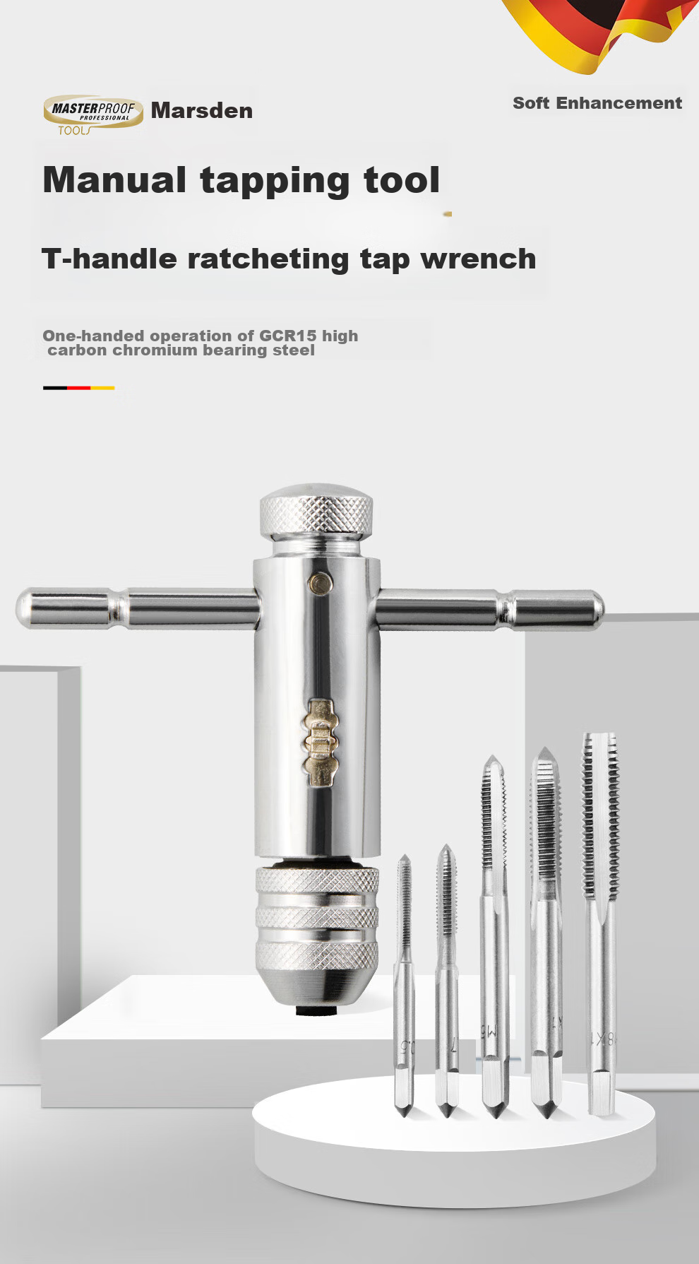MASTERPROOF T-Slot Tap And Die Set, Manual Taps And Dies for Thread Repair, M3~M8 1
