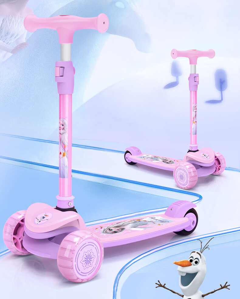 Disney Children's Scooter, Spider-Man Design, for Ages 3-6 Kids, Adjustable Height, Light-Up Wheels, Twist Pedals, Balance Bike, Rocking Car 1