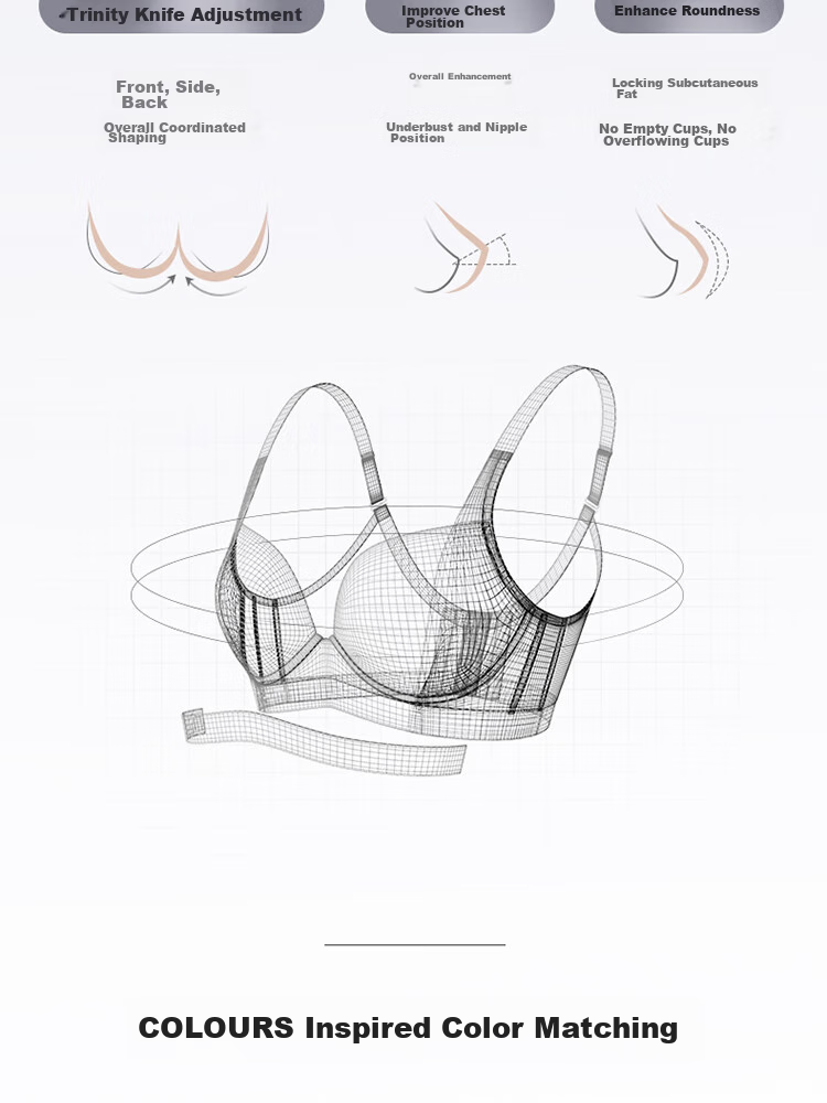 Aimer Push-Up Side Support Adjustable Large Bust Minimizer Sexy Plus Size Bra AM11571 Gray A75 4