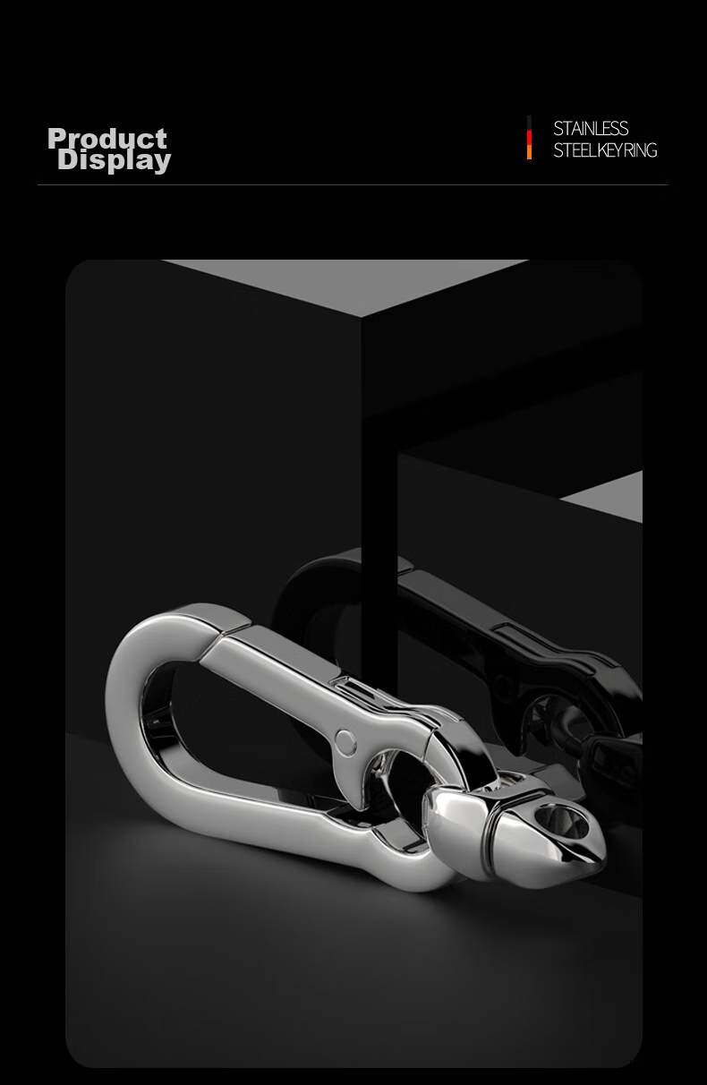 Laiben 304 Stainless Steel Universal Keychain, Men's Waist-Hanging Car Key Ring, High-Quality Key Fob, Creative Pendant 8