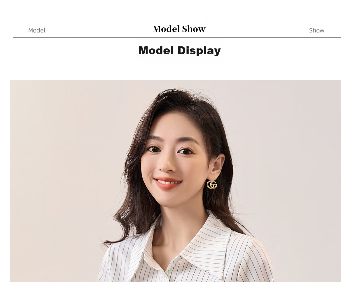 Chushen Long-Sleeve Shirt for Women, Simple Striped Versatile Casual Commuter White Blouse Top S136C2744 White M 13