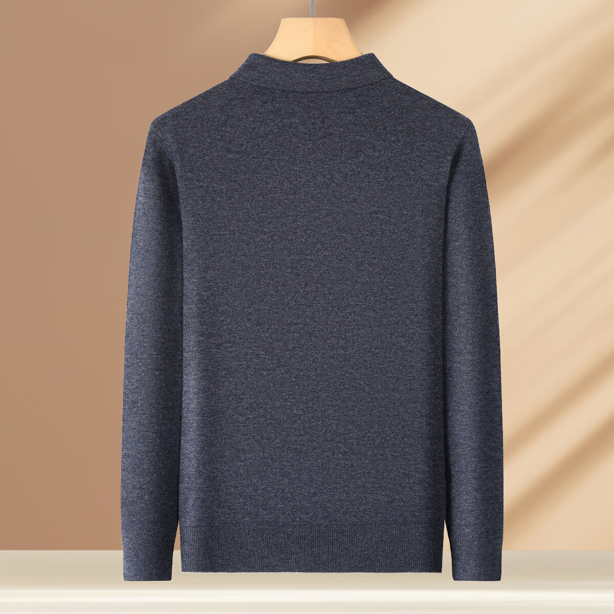 Antonio 100% Merino Wool Luxury Casual Business Men's Polo Collar Sweater Autumn Spring