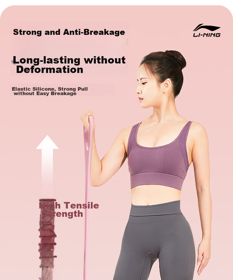 Li-Ning Eight-Shaped Resistance Band for Women's Shoulder Opening And Back Stretching, Elastic Band for Home Fitness Equipment, Full Body Workout And Yoga 7