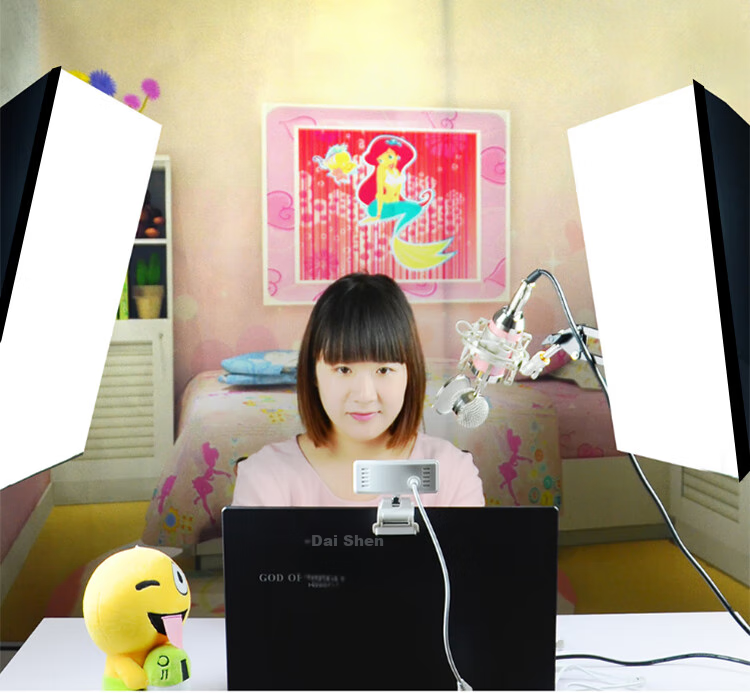 Hakutatz LED Photography Light, Live Streaming Fill Light, Studio Kit, Continuous Soft Light Props Equipment, Octagonal Photo Video Beauty Light, Internet Celebrity Streamer Room 20