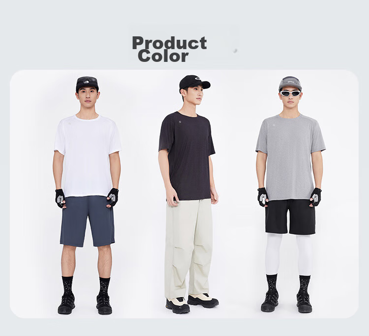 JD Original Summer Men's Cooling Quick-Dry Sports T-Shirt, for Running And Fitness, Dry Breathable Outdoor Short Sleeve, White, L 14