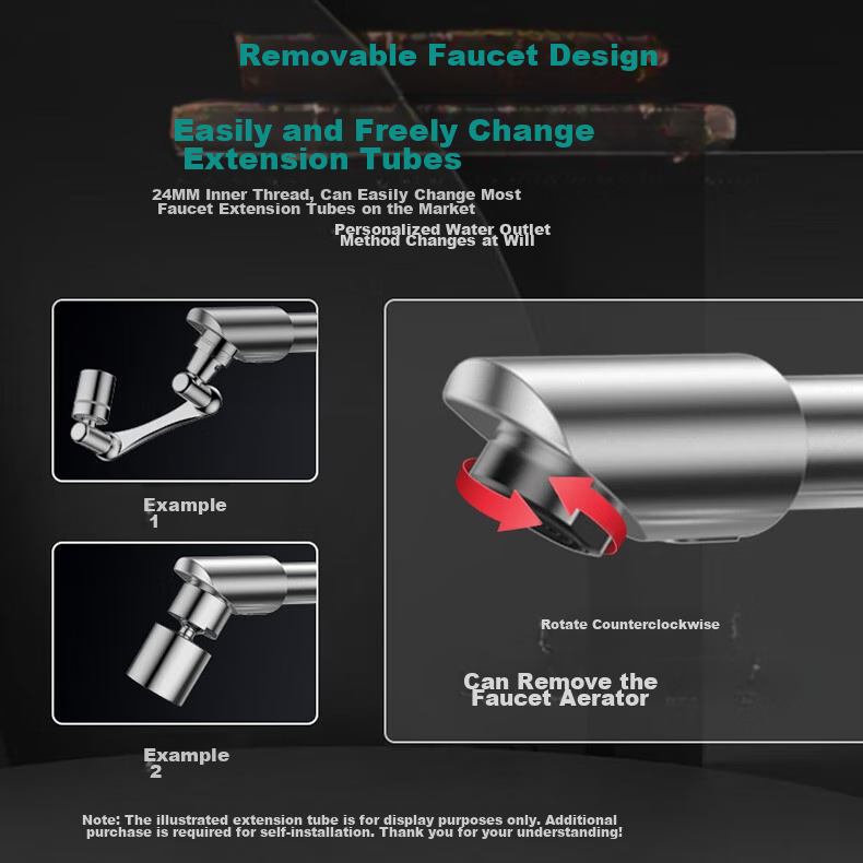 MICOE Basin Faucet Series, 304 Stainless Steel, Hot And Cold, 360° Rotating, Bathroom Washbasin And Face Washing Tap 9