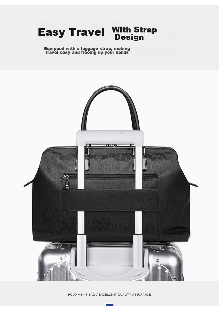 POLO Travel Bag for Men, Large Capacity Luggage Bag, Business Trip Handbag, Business Travel Bag, Gym Bag 5