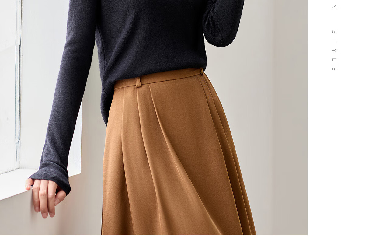 Chushen Chunqiu Women's Knitwear Designer Round Neck Solid Color Versatile Base Sweater Top S144Z7003 18