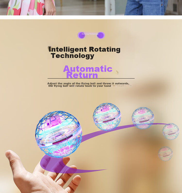 TaTanice Sensor Flying Ball, Gyroscope Flight Device Toy, High-Tech UFO Hovering Ball, Birthday Gift for Boys And Girls 4