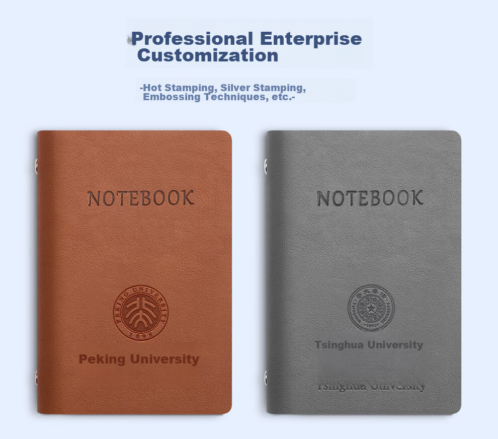 Jiaranheng A7 Loose-Leaf Notebook, Pocket-Sized Business High-Quality Portable Mini Notebook, Detachable Replaceable Inner Pages, Journal Notebook, Small Notepad, Customizable, Reddish-Brown Color 4