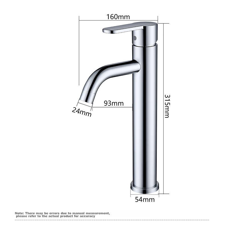 CVBAB Raised Basin Faucet, Countertop Basin Hot And Cold Water Tap, Bathroom Washbasin And Sink Faucet CV2021