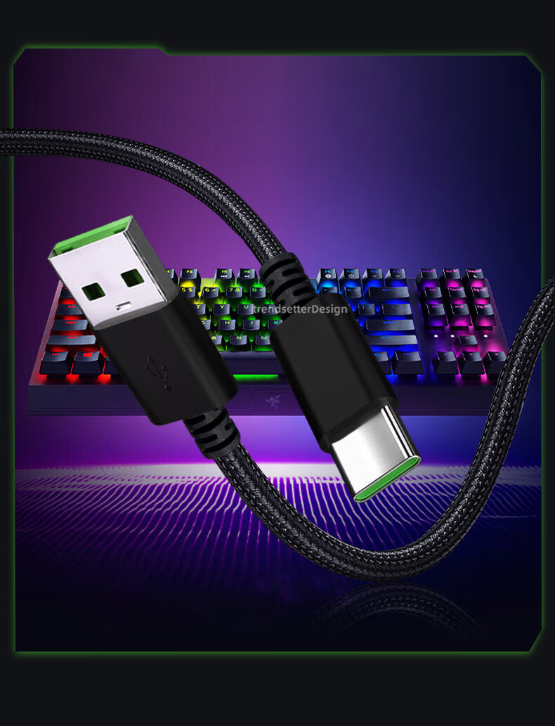 Chaofan Mechanical Keyboard Cable, Type-C Charging Cable, Suitable for Aishitou Fe87, Macro, Hynix VGN, Wolf Spider, Daulou RK, Fankoo, Logitech, Razer ROG, Lenovo Data Cable 3