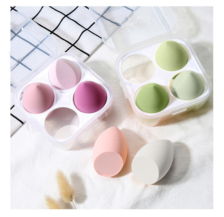 LiQing Double-Sided Flocked Loose Powder Puff Compact Powder Puff [Thin Round Shape, 3 Pieces] Replacement Setting Makeup Powder Puff 16
