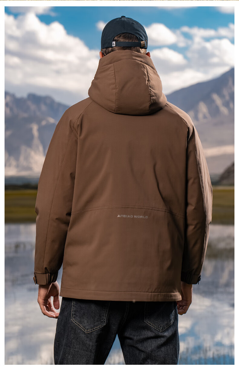 YAYA Men's down Jacket, Short Hooded Style, Thick Warm Coat for Young People, New Winter Outdoor Casual Workwear Jacket 24076 17