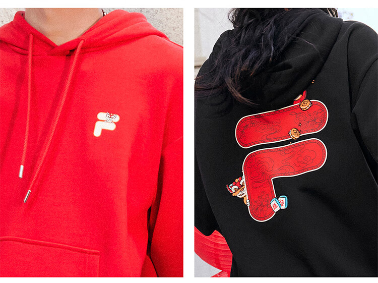 FILA FUSION Couple's Hooded Sweatshirt, Spring Fashion Pure Cotton Knitted Top 21