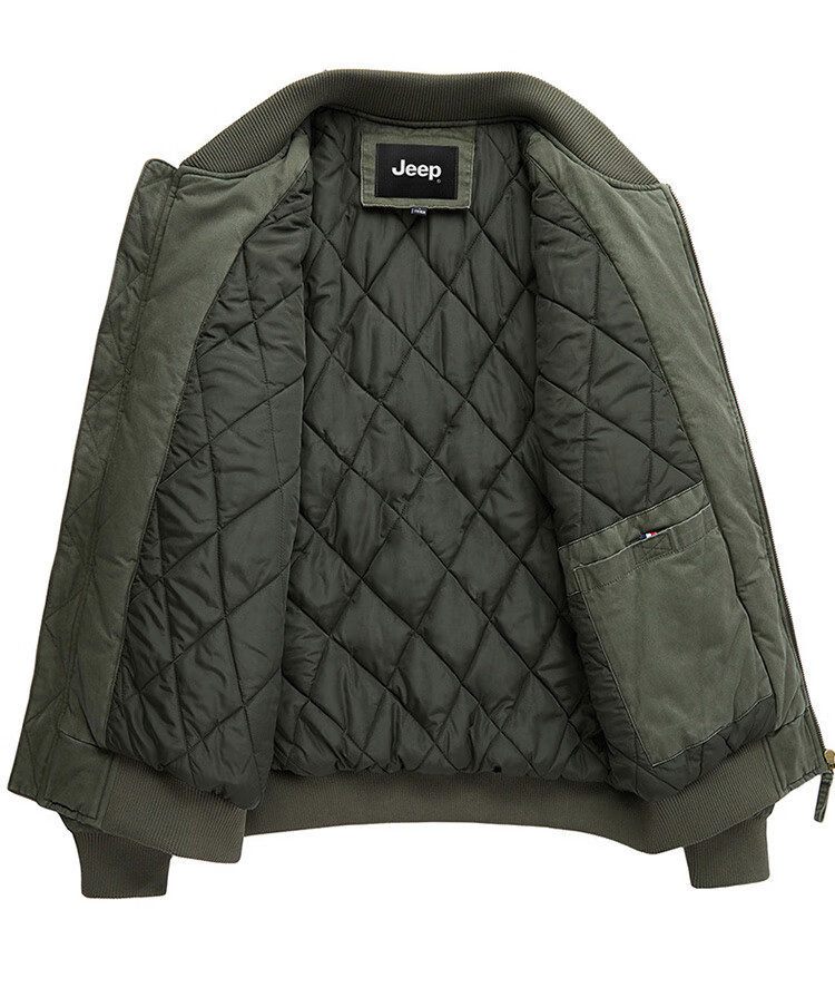 JEEP Men's Jacket, Spring And Autumn Baseball Collar Loose Casual Workwear Clothing, Blue, M 26