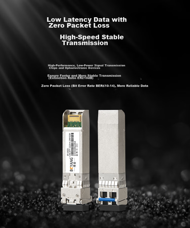 BOYANG BY-10GS4 SFP+ Optical Module, 10 Gigabit Single-Mode Dual-Fiber Optic Module (1310nm, 10km, LC), Compatible with Cisco Switches, SFP-10G 5