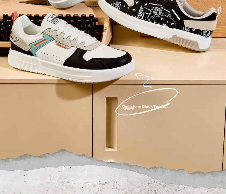 361° Men's Sports Shoes, Spring And Summer Retro Versatile Thick-Soled Warm White Casual Sneakers, Model 672136611-10 14