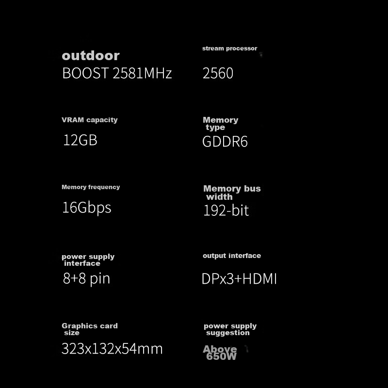 Видеокарта XFX AMD RADEON RX6750 GRE Overseas Edition, 12GB
