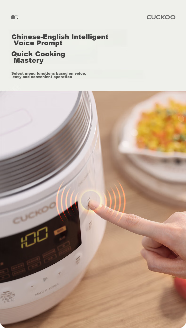 CUCKOO Korean Imported Electric Pressure Cooker, 1.8x High Pressure, Smart Reservation, Multifunctional, Automatic Pressure Release, Home Use Electric Pressure Cooker, 5 Liters, CMC-QAB50S 6