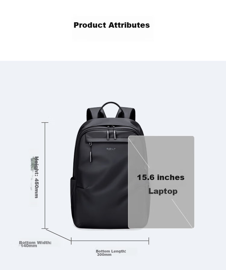 GOLF Backpack for Men, 15.6-Inch Laptop Bag, Water-Resistant Travel Business Sports Backpack, Student Schoolbag 16