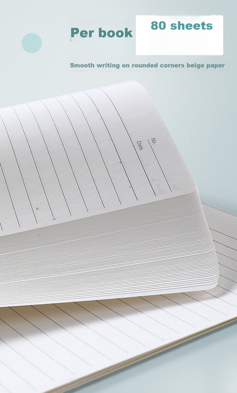 Wengu English Spiral Notebook, 80 Sheets, Simple Design, Aesthetically Pleasing, College Student Homework Book, Office Work Journal, SXQ-008 4