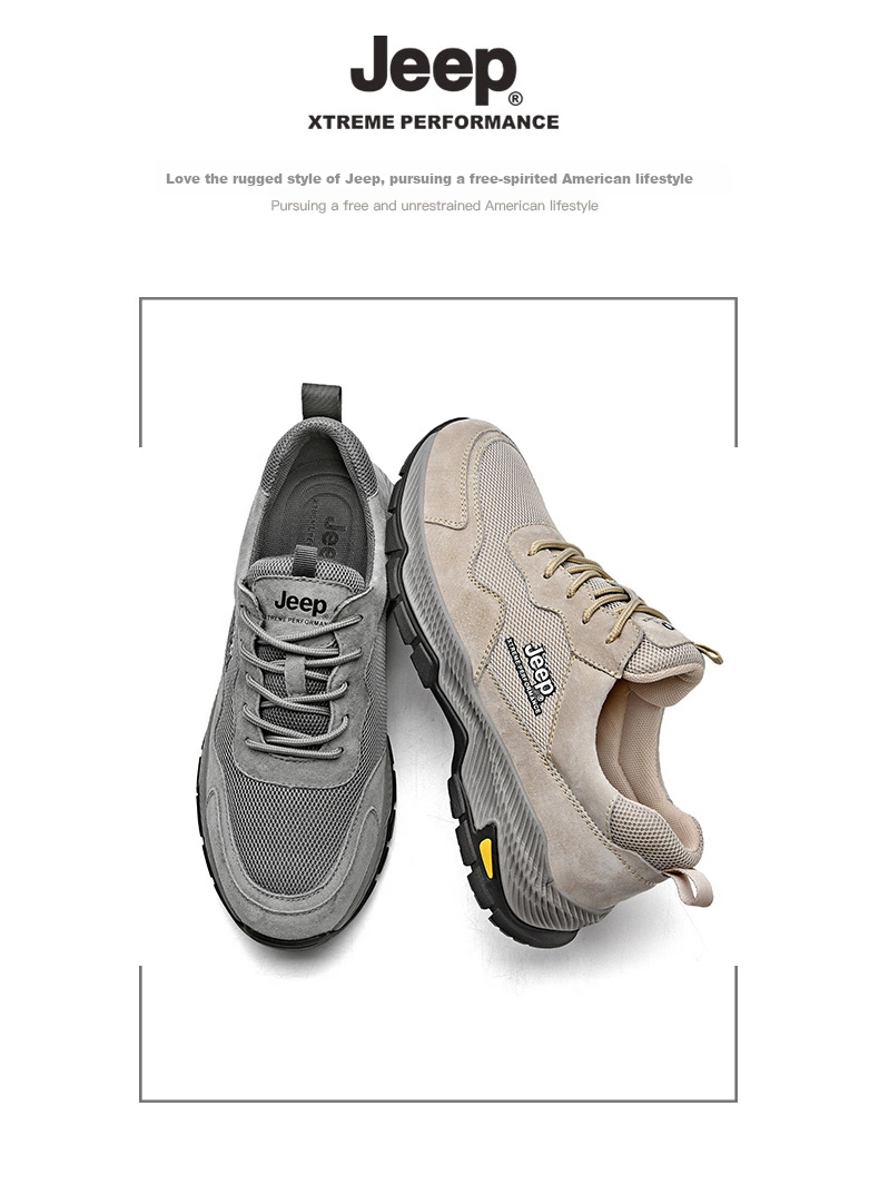 JEEP Hiking Shoes for Men, Outdoor Lightweight Breathable Running Sneakers, Non-Slip Wear-Resistant Trail And Mountain Climbing Shoes for Men 1221 4