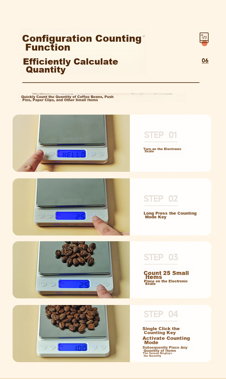 SUPOR Electronic Kitchen Scale, Home Digital Scale, Gram Scale, Baking Scale, High Precision Weight Scale, KDB03AM10 11