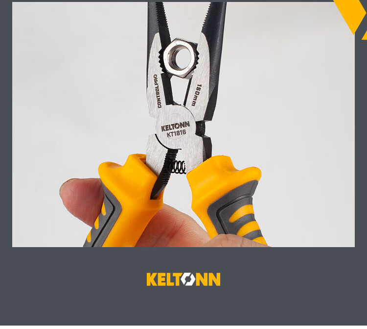 KELTONN Needle-Nose Pliers, 6-Inch Long Nose Pliers, Pointed Pliers, Electrician's Pliers, Blackened Anti-Rust KT1816 8