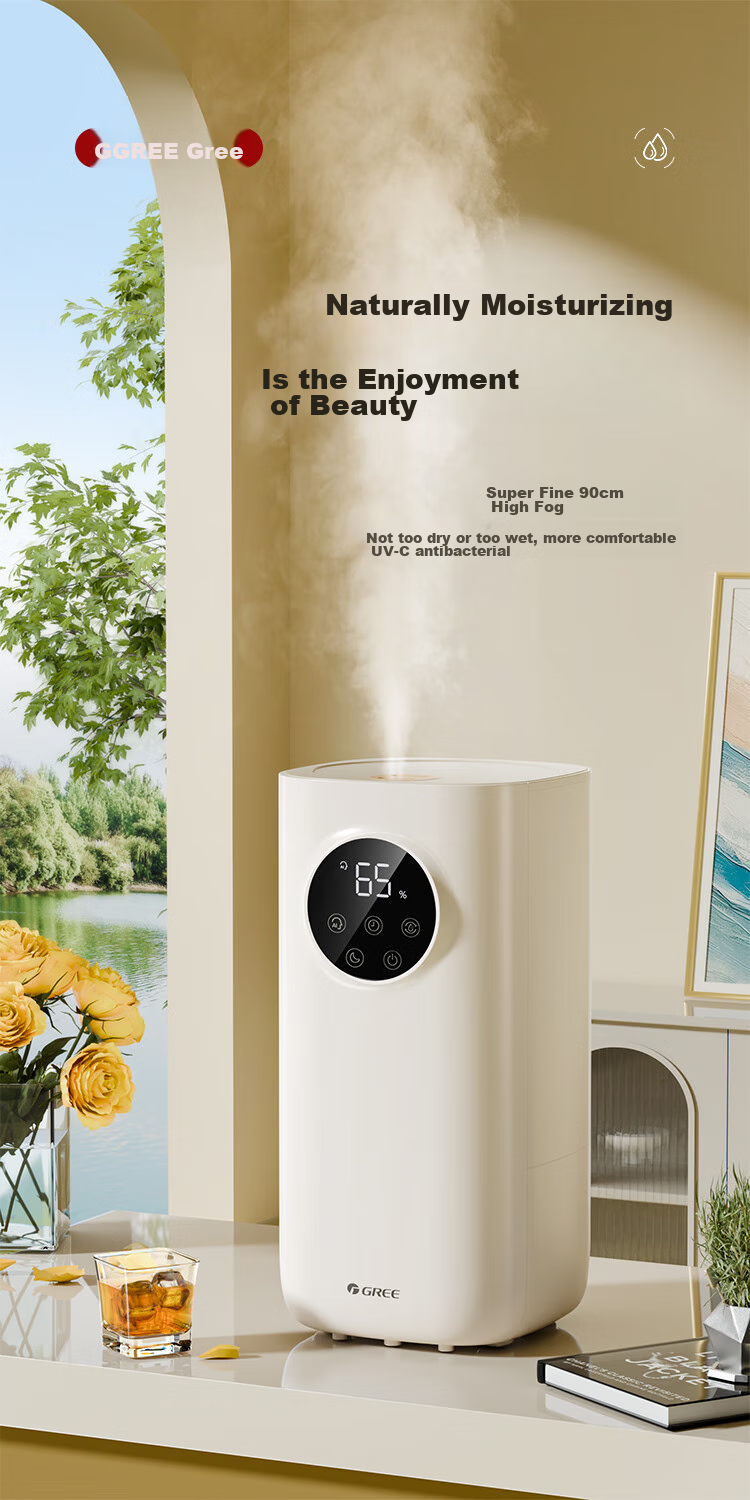 GREE Humidifier for Home Bedroom, Baby And Pregnant Women Bedside, Quiet Antibacterial Air Humidifier, Desktop Or Floor-Standing Office Large Capacity Aromatherapy Mist Generator with Heating Function (62aPro) 3