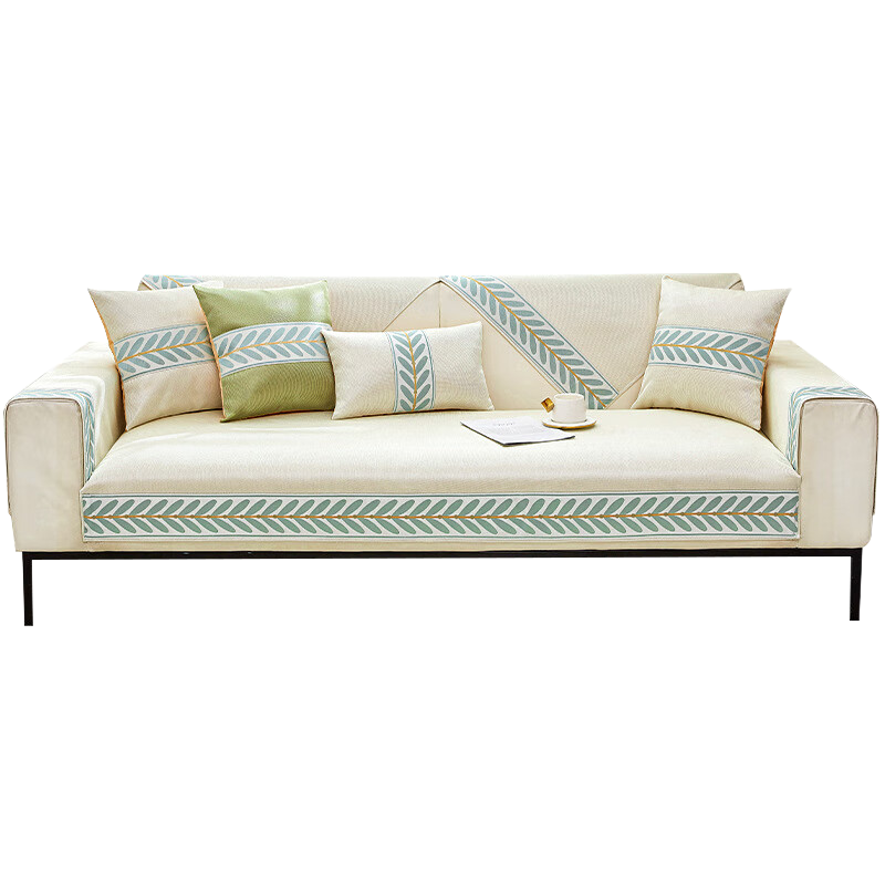Jingxun Ice Silk Cooling Sofa Cushion, Summer Cooling Mat, Non-Slip Seat Pad, Sofa Cover, Throw Blanket, 90*210cm