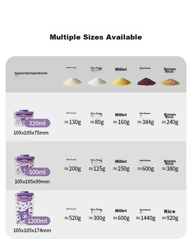 ANKOU Airtight Food Storage Containers, Grain Storage Boxes, Moisture-Proof Fresh-Keeping Containers, Set of 3 33