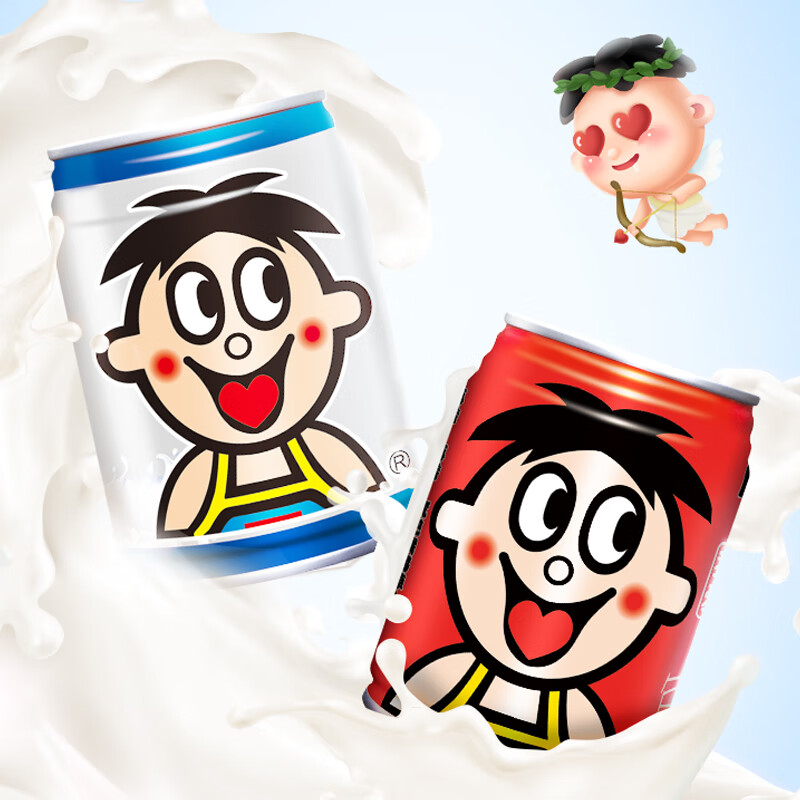 旺旺旺仔牛奶  6罐原味+6罐原味O泡 245ml*12罐 礼盒装 送礼佳品