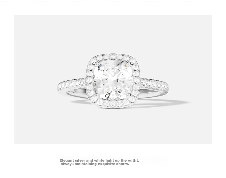 APM Monaco Diamond Sugar Cube Ring, Luxurious High-End Couple Rings, Birthday Gift for Girlfriend Or Wife 5
