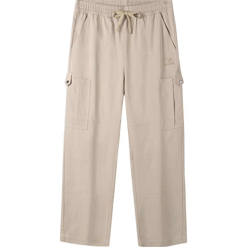 CAMEL Casual Pants for Men, Cargo Pants, Outdoor Water-Repellent, Loose-Fit Wide-Leg Straight Woven New Style Sports Trousers
