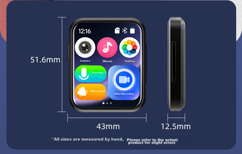 Aigo MP3/MP4 Video Player, 2-Inch Touchscreen, Bluetooth 5.4 External Speaker, Lossless HIFI, Student English Portable Player, E-Book Reader, Camera, Photo And Video Capture, 805-64GB 21