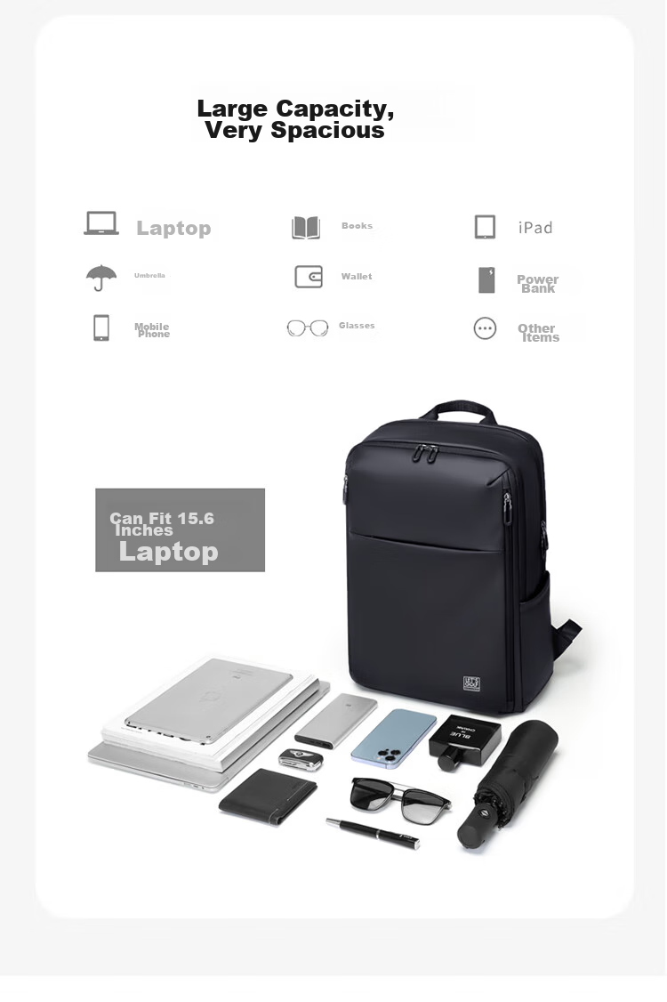 GOLF Backpack for Men, 15.6-Inch Laptop Bag, Multi-Compartment Lightweight Business Casual Travel Backpack for Students 6