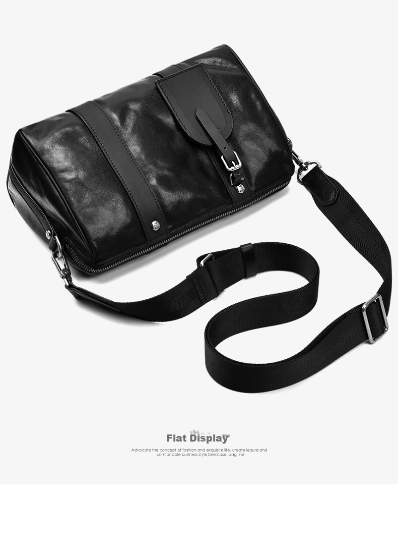 Pabojoe Top-Grain Leather Shoulder Crossbody Bag, Large Capacity Shoulder Bag, Commuter Backpack for Men, Versatile Fashionable Trendy Men's Bag 13