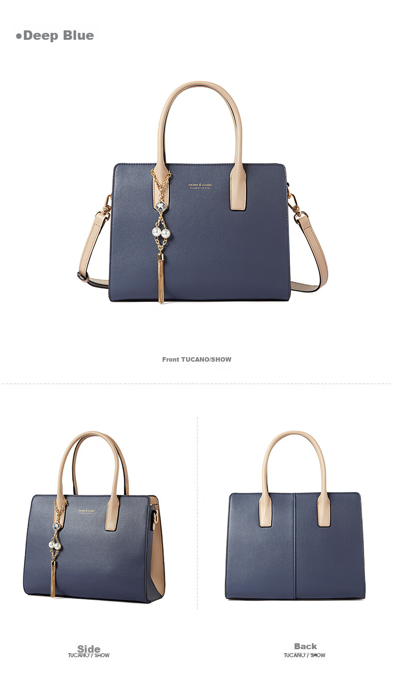 TUCANO Women's Handbag, 2026 New Cowhide Leather Tote Bag, Light Luxury Kelly Bag, Ladies' Shoulder Crossbody Bag, Birthday And 520 Gift 22