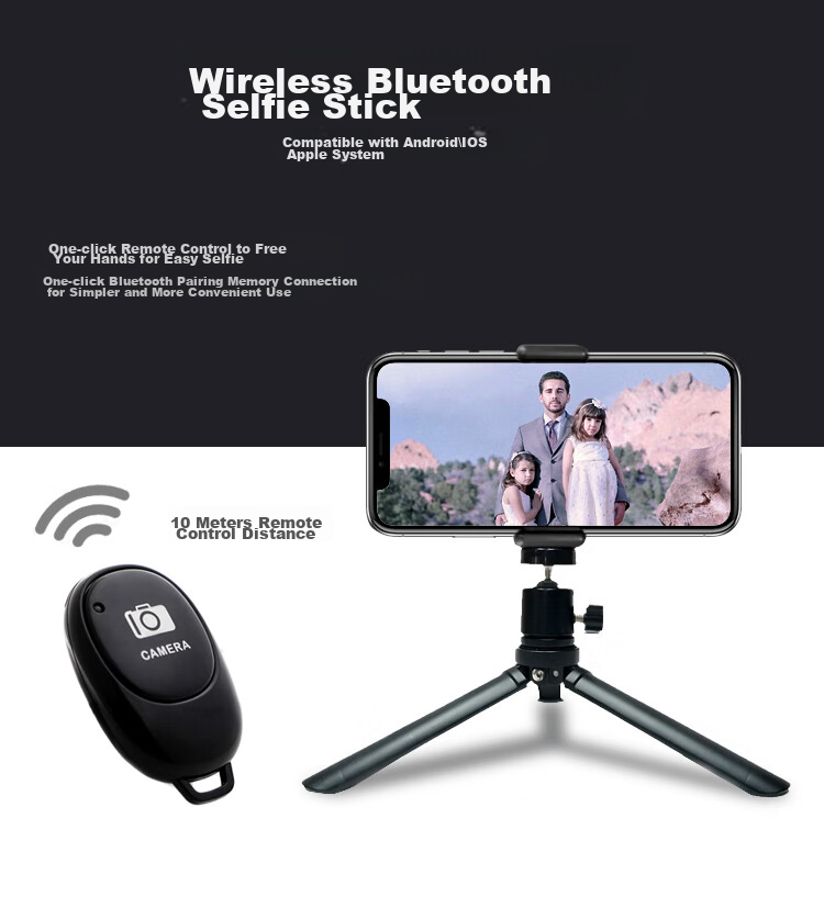 Earlymen EM-L1 Wireless Bluetooth Selfie Stick for Smartphones, Mini Selfie Stick with Video Recording And Photo Taking Remote Control, Quick Release Remote Control, Compatible with Android, IOS And Apple Systems 2