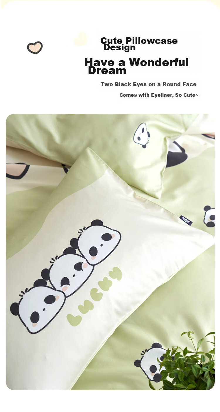 Dohia Cotton Bedding Set for Home, Three-Piece Student Dormitory Single Bed Pure Cotton Bed Sheet And Duvet Cover Set for 1.2m Bed 152*218cm 12