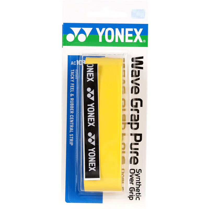 YONEX Badminton Grip Tape, Non-Slip, Sweat-Absorbing, Handle Bone Grip Tape, AC-108WEX Yellow