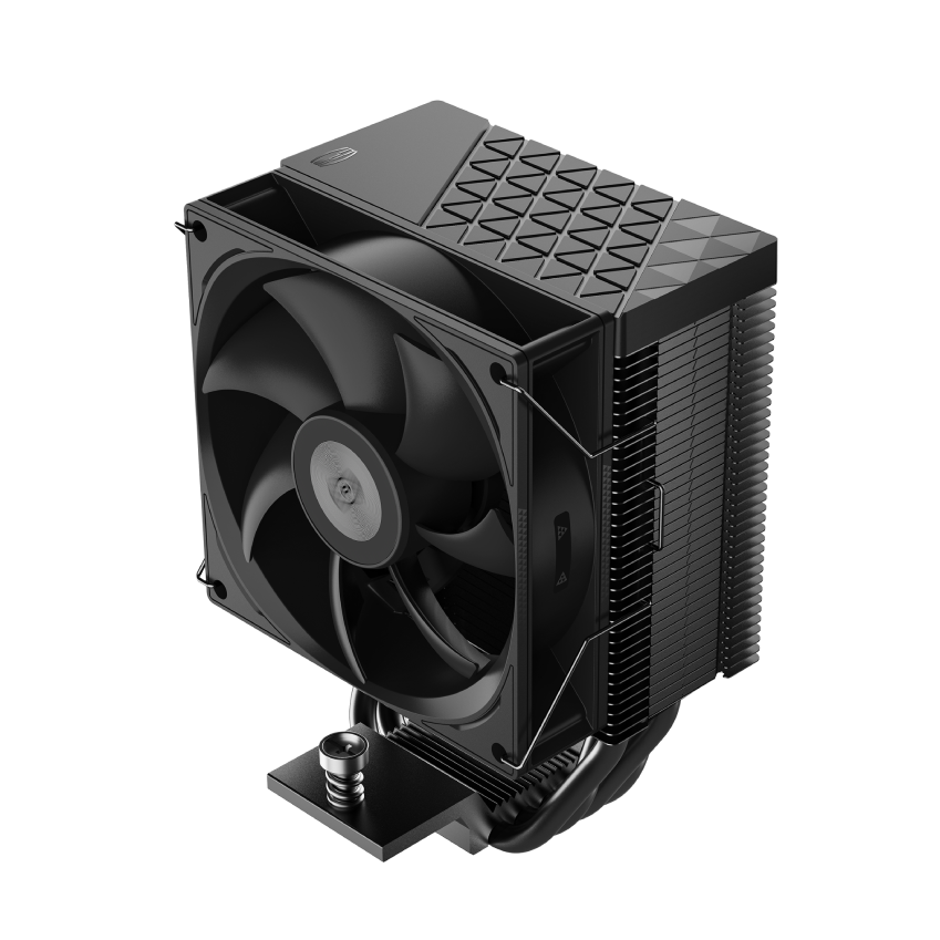 PCCOOLER Red Sea H4 Black CPU Air Cooler (4 Heat Pipes/PWM Fan/Supports 12/13 Gen 1700/AM4/AM5/133mm Height)